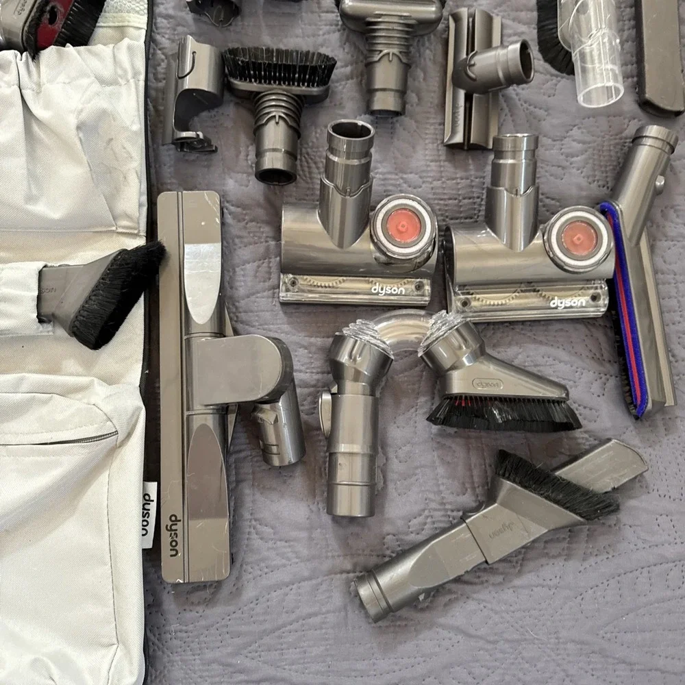 Dyson Multifunction Part Attachments Some NEW Some Slightly Used & Canvas Bag